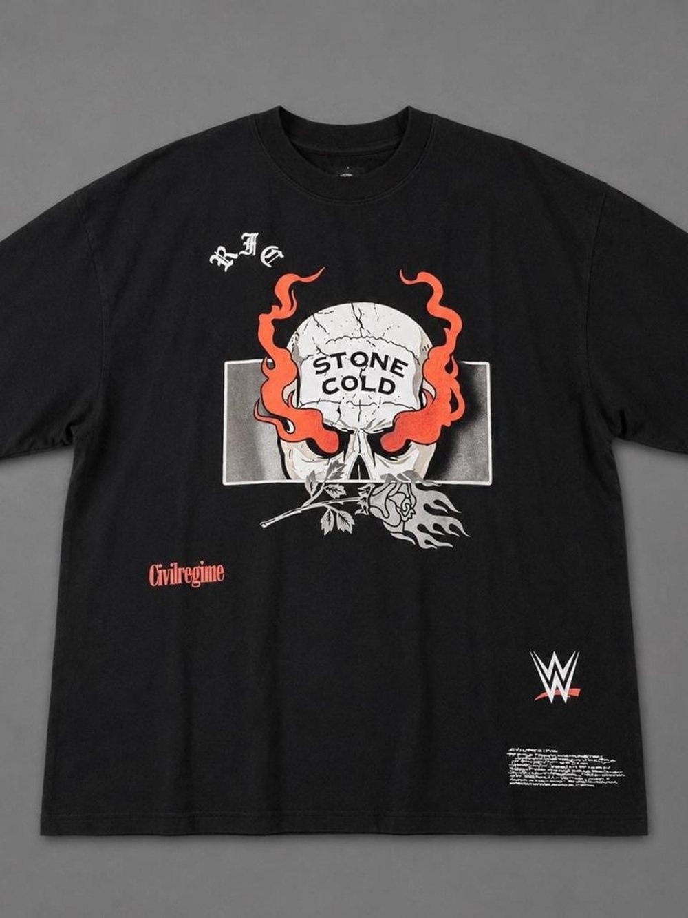 Civil Regime Stone Cold Skull Graphic Tee - Black